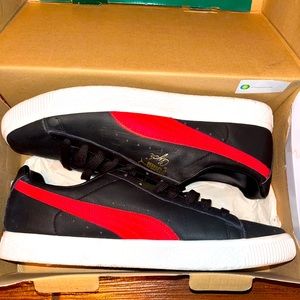 Puma Clyde Black and Red